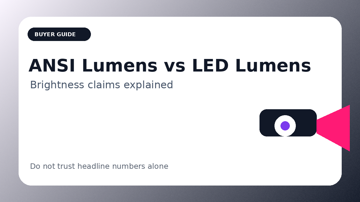 ANSI Lumens vs LED Lumens: Cheap Projector Brightness Explained — buyer guide illustration
