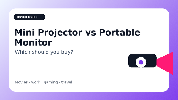 Mini Projector vs Portable Monitor: Which Should You Buy? — buyer guide illustration